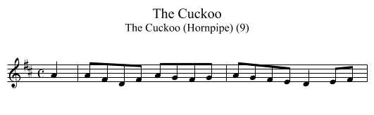 Cuckoo, The - staff notation