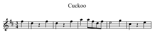 Cuckoo - staff notation