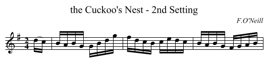 Cuckoo's Nest - 2nd Setting, the  - staff notation