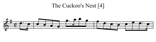 Cuckoo's Nest [4], The - staff notation