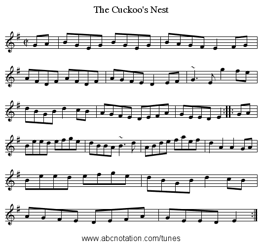 Cuckoo's Nest, The - staff notation