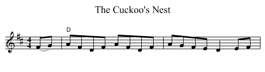 Cuckoo's Nest, The - staff notation