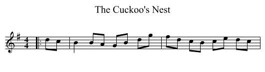 Cuckoo's Nest, The  - staff notation