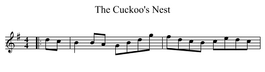 Cuckoo's Nest, The  - staff notation