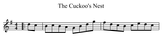 Cuckoo's Nest, The  - staff notation
