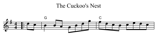 Cuckoo's Nest, The  - staff notation