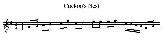 Cuckoo's Nest - staff notation