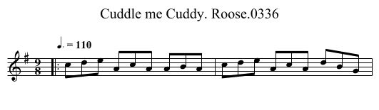 Cuddle me Cuddy. Roose.0336 - staff notation