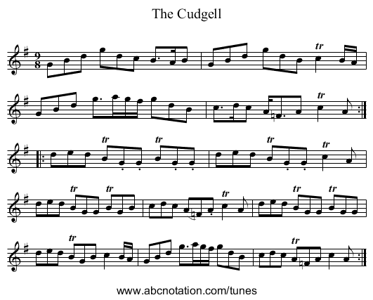 Cudgell, The - staff notation