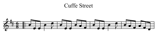 Cuffe Street - staff notation