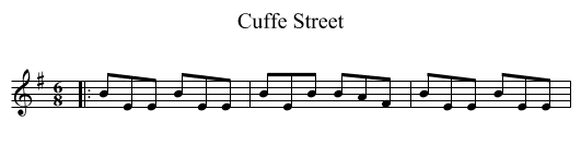 Cuffe Street - staff notation