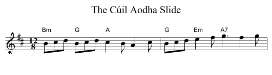 Cúil Aodha Slide, The - staff notation