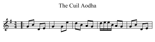 Cuil Aodha, The  - staff notation