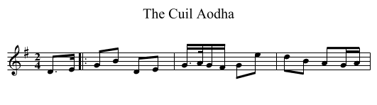 Cuil Aodha, The  - staff notation