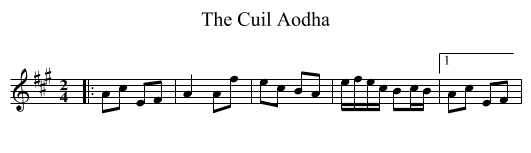 Cuil Aodha, The  - staff notation