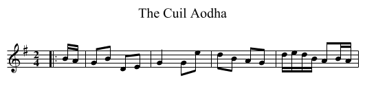 Cuil Aodha, The  - staff notation