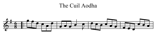 Cuil Aodha, The  - staff notation