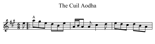 Cuil Aodha, The  - staff notation