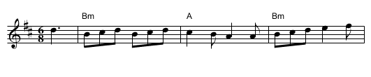 C&uacute;il Aodha - staff notation