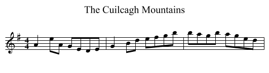 Cuilcagh Mountains, The  - staff notation