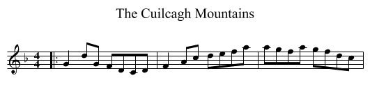 Cuilcagh Mountains, The  - staff notation