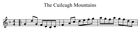 Cuilcagh Mountains, The  - staff notation