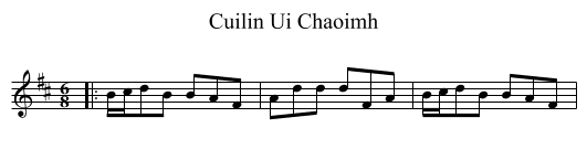 Cuilin Ui Chaoimh - staff notation