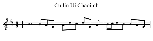 Cuilin Ui Chaoimh - staff notation