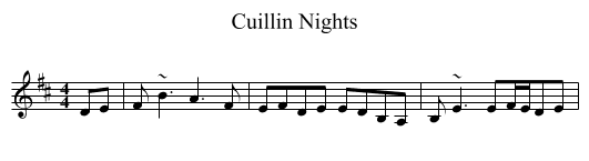Cuillin Nights - staff notation