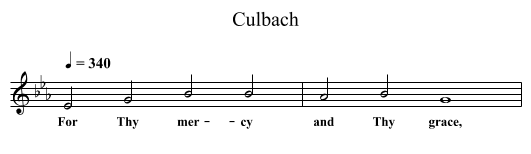 Culbach - staff notation