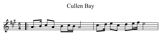 Cullen Bay - staff notation