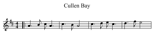 Cullen Bay - staff notation