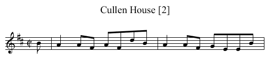 Cullen House [2] - staff notation