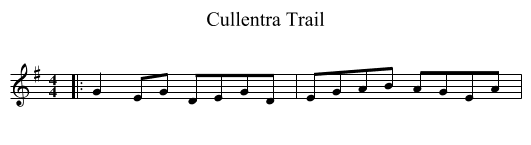 Cullentra Trail - staff notation