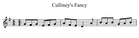 Culliney's Fancy - staff notation