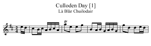 Culloden Day [1] - staff notation