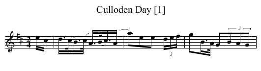 Culloden Day [1] - staff notation