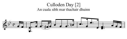 Culloden Day [2] - staff notation