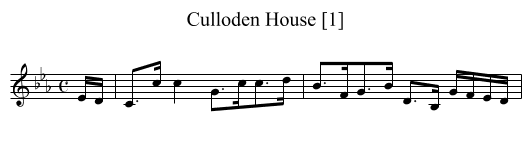Culloden House [1] - staff notation