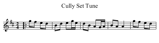 Cully Set Tune - staff notation