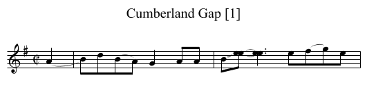 Cumberland Gap [1] - staff notation