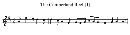 Cumberland Reel [1], The - staff notation