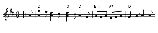 Cumberland Reel - staff notation
