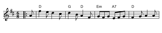 Cumberland Reel - staff notation