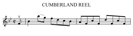 CUMBERLAND REEL - staff notation