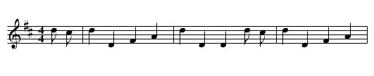 Cumberland Square Eight - staff notation