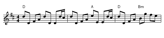 Cumberland Square Eight - staff notation