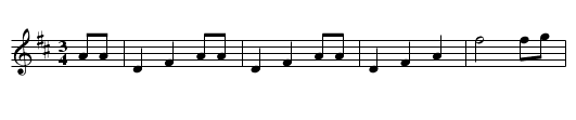 Cumberland Waltz - staff notation