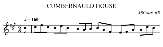 CUMBERNAULD HOUSE - staff notation