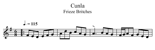 Cunla - staff notation